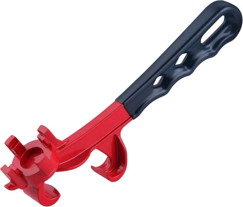 LEONTOOL Bucket Opener Tool 3 in 1 Bung Wrench Aluminum Alloy Bucket Lid Opener Lid Lifter Tool for Opening 55 Gallon Drum, Paint Barrel Opener Removal Tool with Non-slip Handle - Image 1